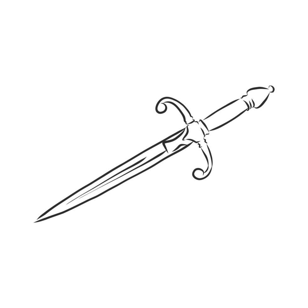 knife dagger vector sketch