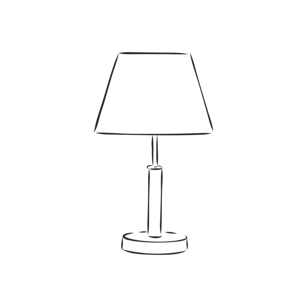 table lamp vector sketch