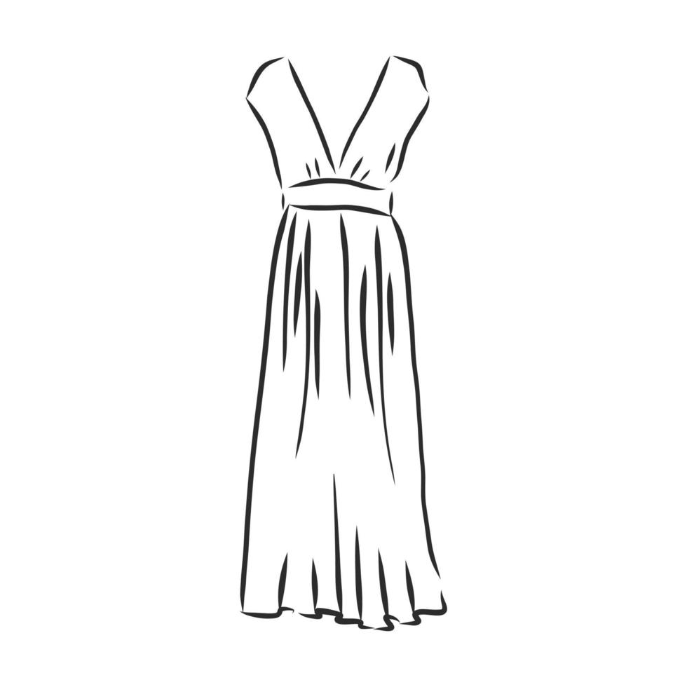 dibujo vectorial de vestido de verano vector