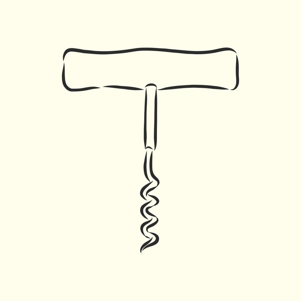 corkscrew vector sketch