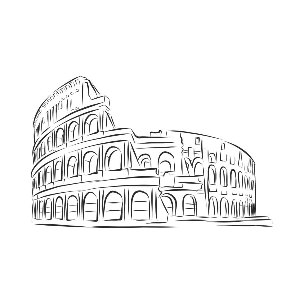 bosquejo del vector del Coliseo