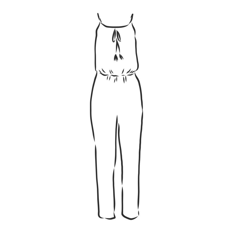 jumpsuit vector sketch