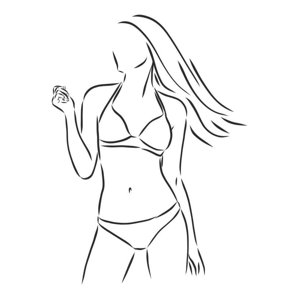 swimsuit vector sketch