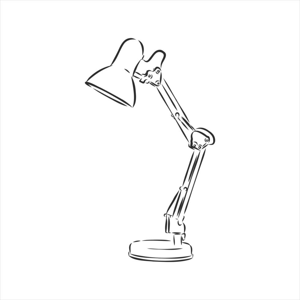 table lamp vector sketch