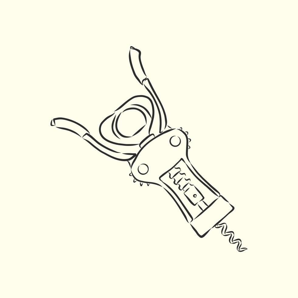 corkscrew vector sketch