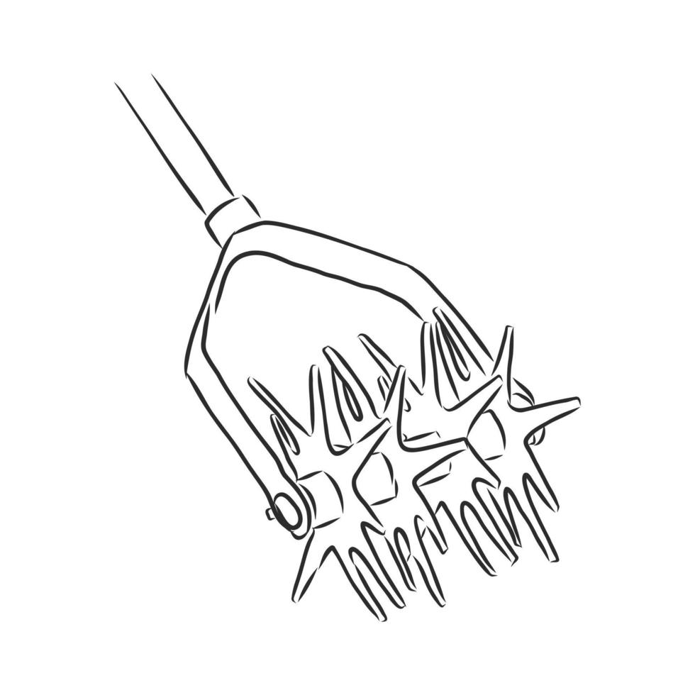 garden tools vector sketch