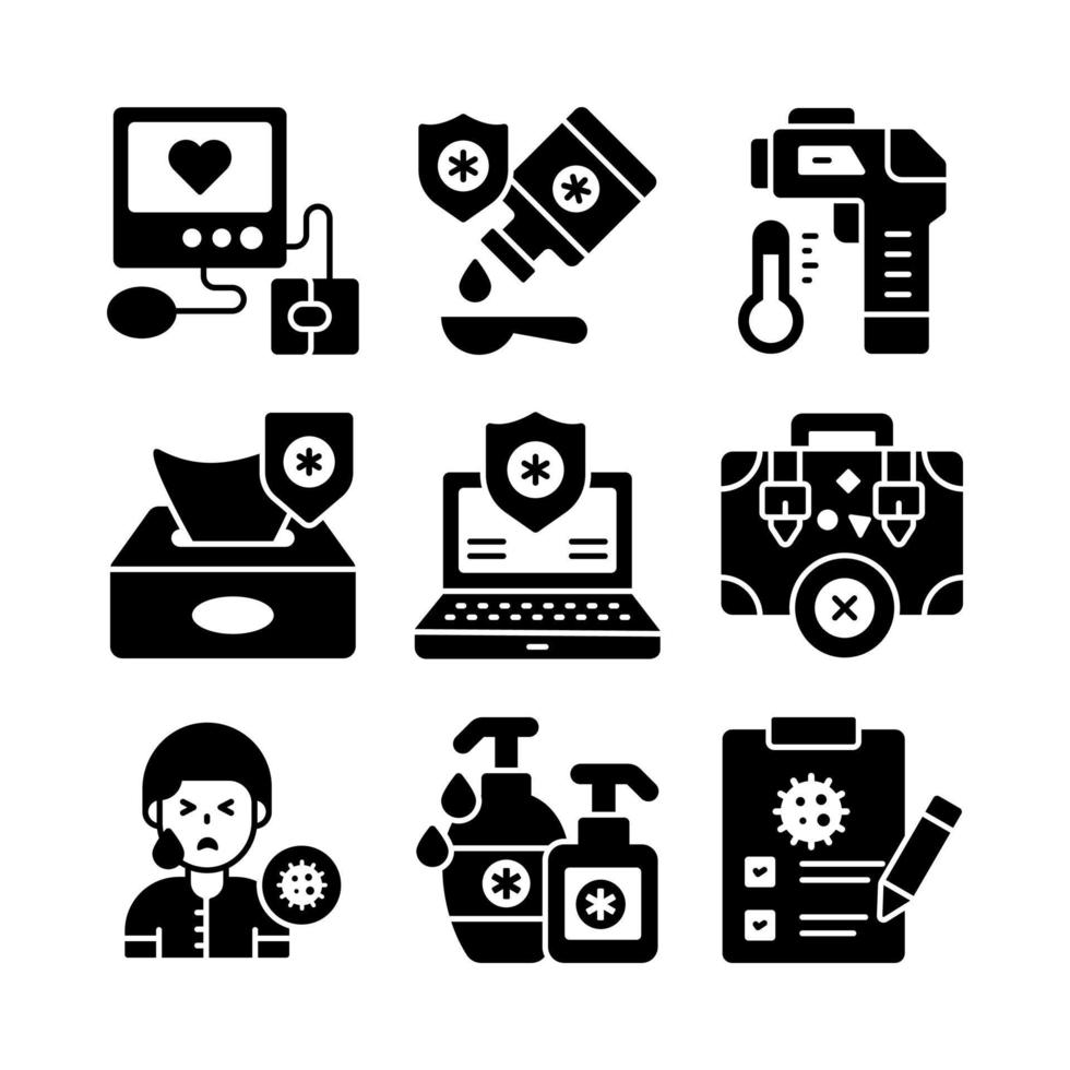 Set of Medical and Healthcare, vector icons. Premium quality symbols.