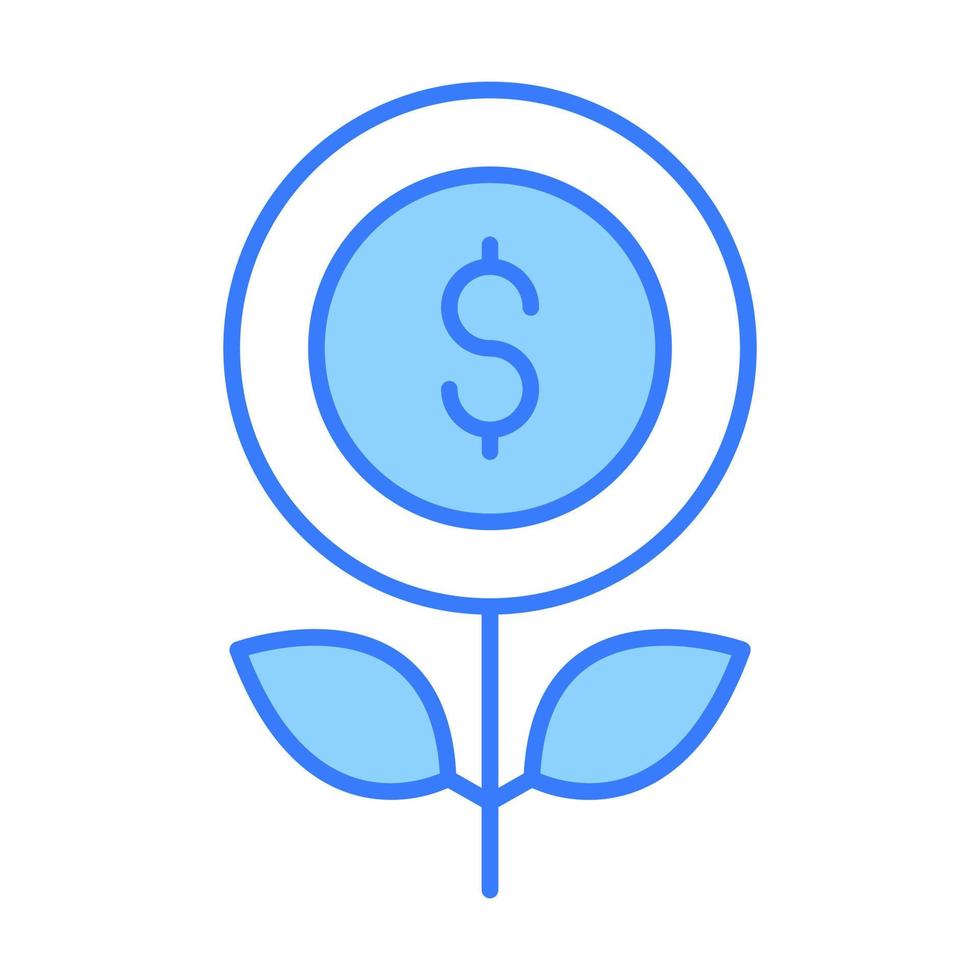 money plant Finance Related Vector Line Icon. Editable Stroke Pixel Perfect.