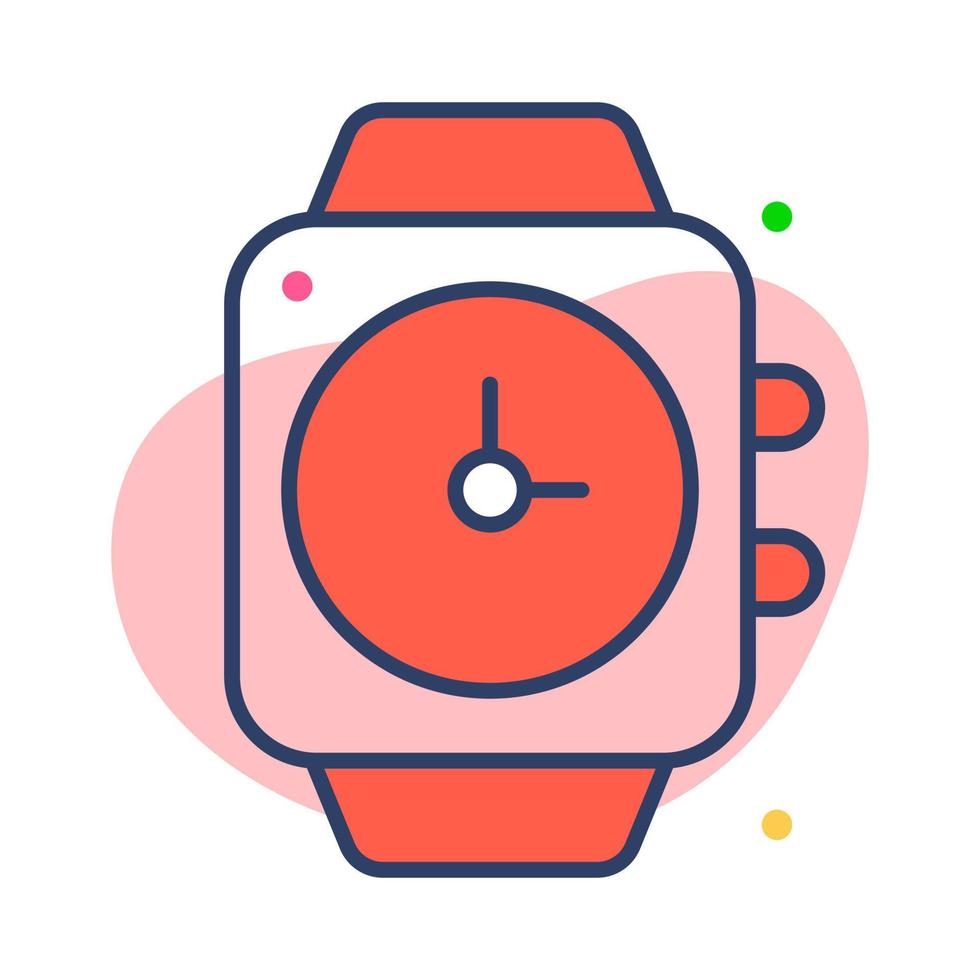 smart watch Finance Related Vector Line Icon. Editable Stroke Pixel Perfect.