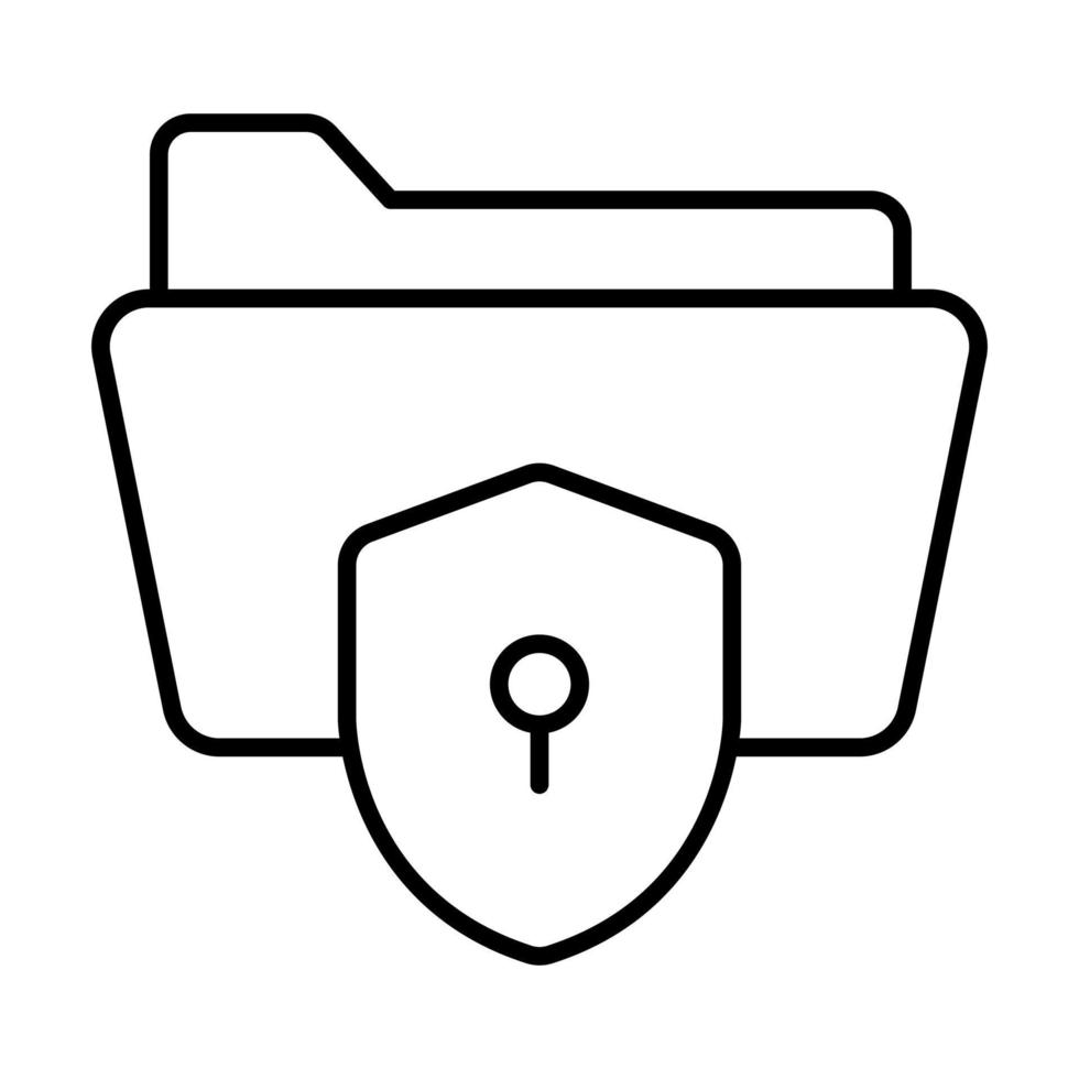 data security Finance Related Vector Line Icon. Editable Stroke Pixel Perfect.