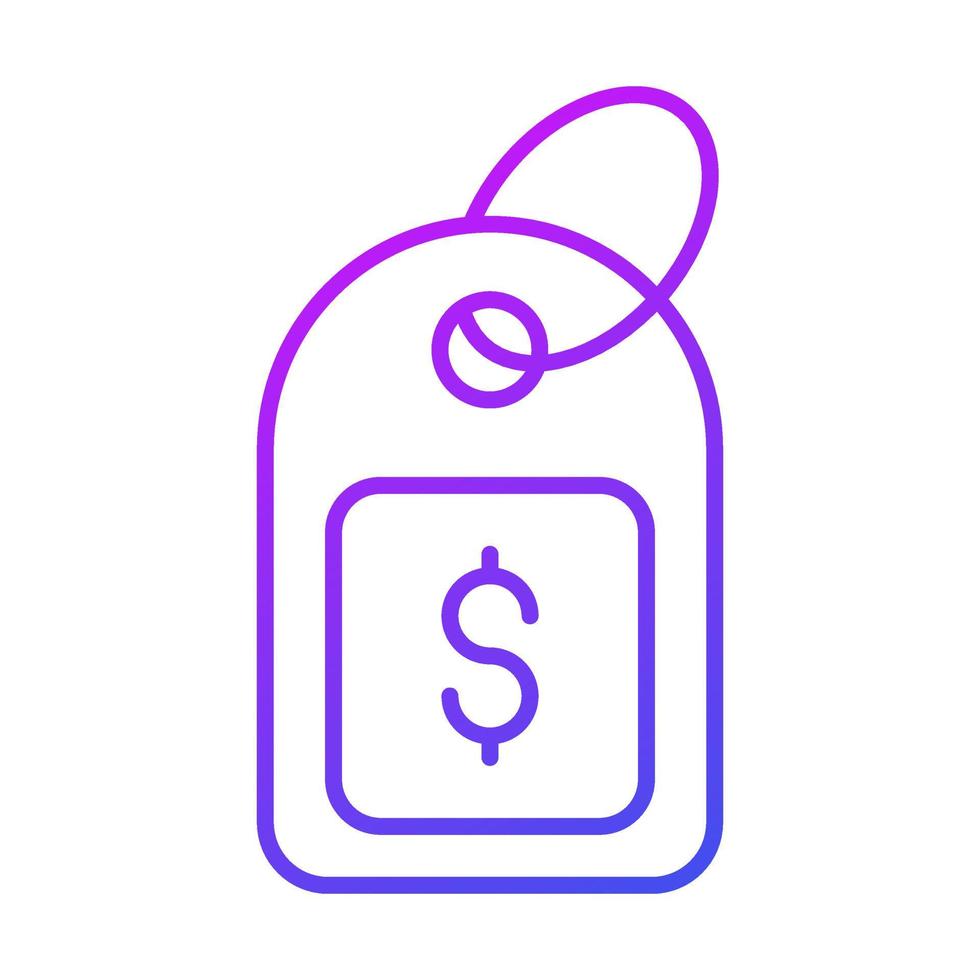 tag Finance Related Vector Line Icon. Editable Stroke Pixel Perfect.