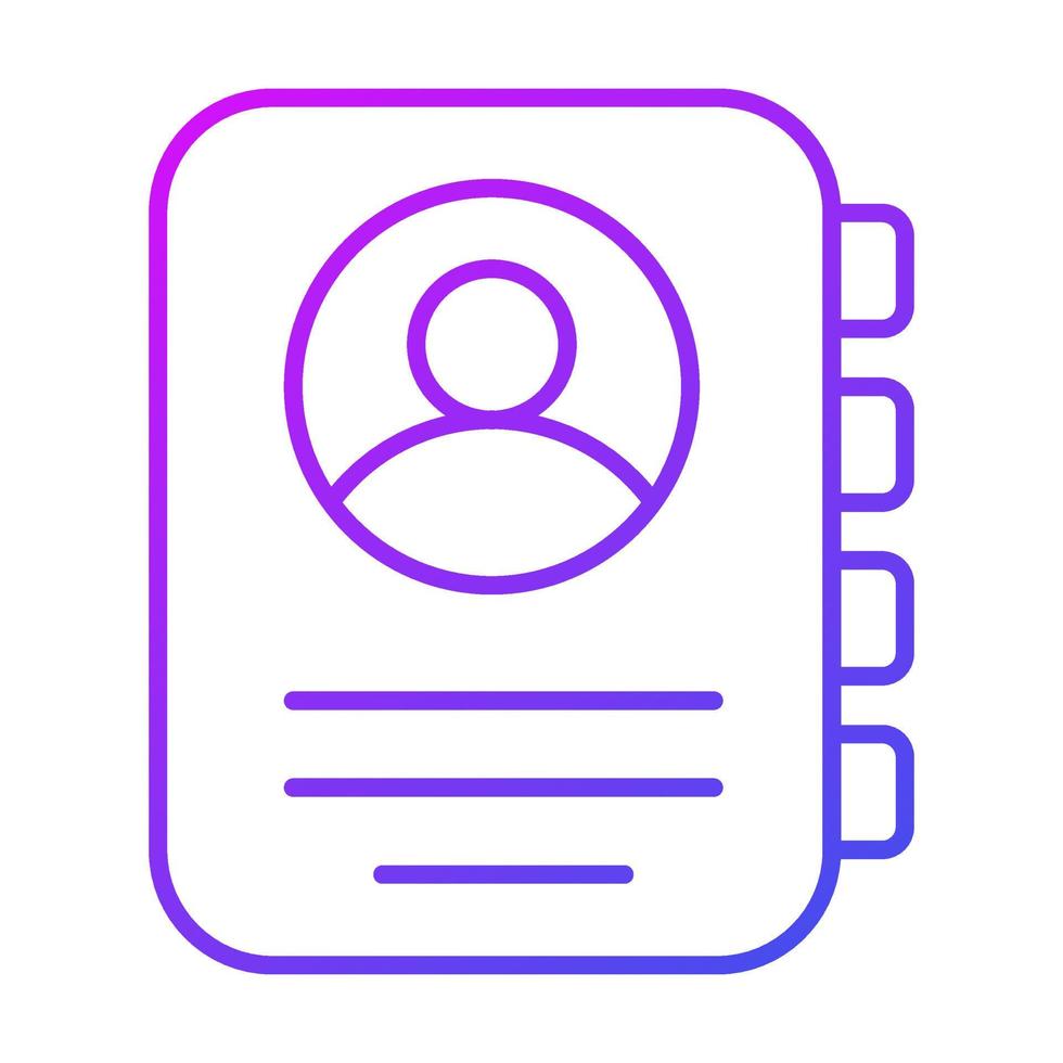 contact book Finance Related Vector Line Icon. Editable Stroke Pixel Perfect.