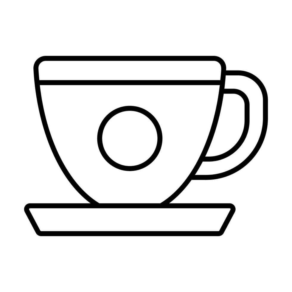 tea cup Finance Related Vector Line Icon. Editable Stroke Pixel Perfect.