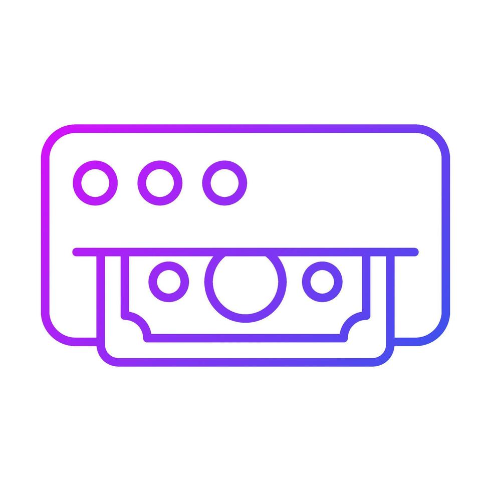 ATM machine Finance Related Vector Line Icon. Editable Stroke Pixel Perfect.