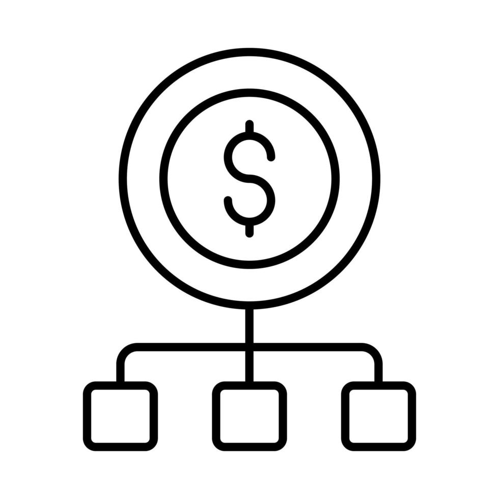network Finance Related Vector Line Icon. Editable Stroke Pixel Perfect.