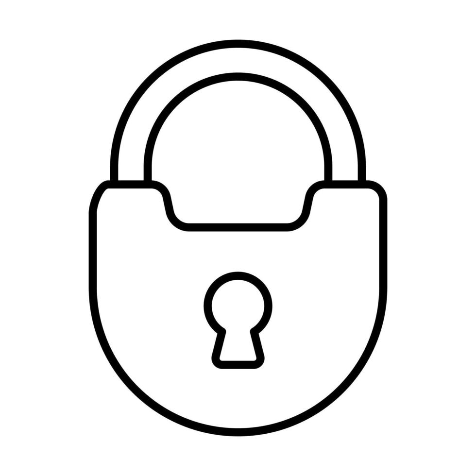 padlock Finance Related Vector Line Icon. Editable Stroke Pixel Perfect.