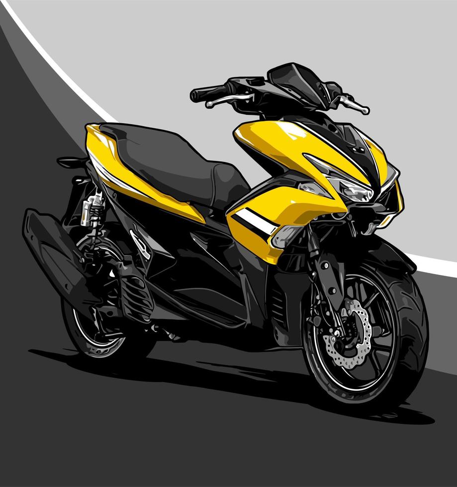 uno de los mejores scooter amarillo 155cc vector