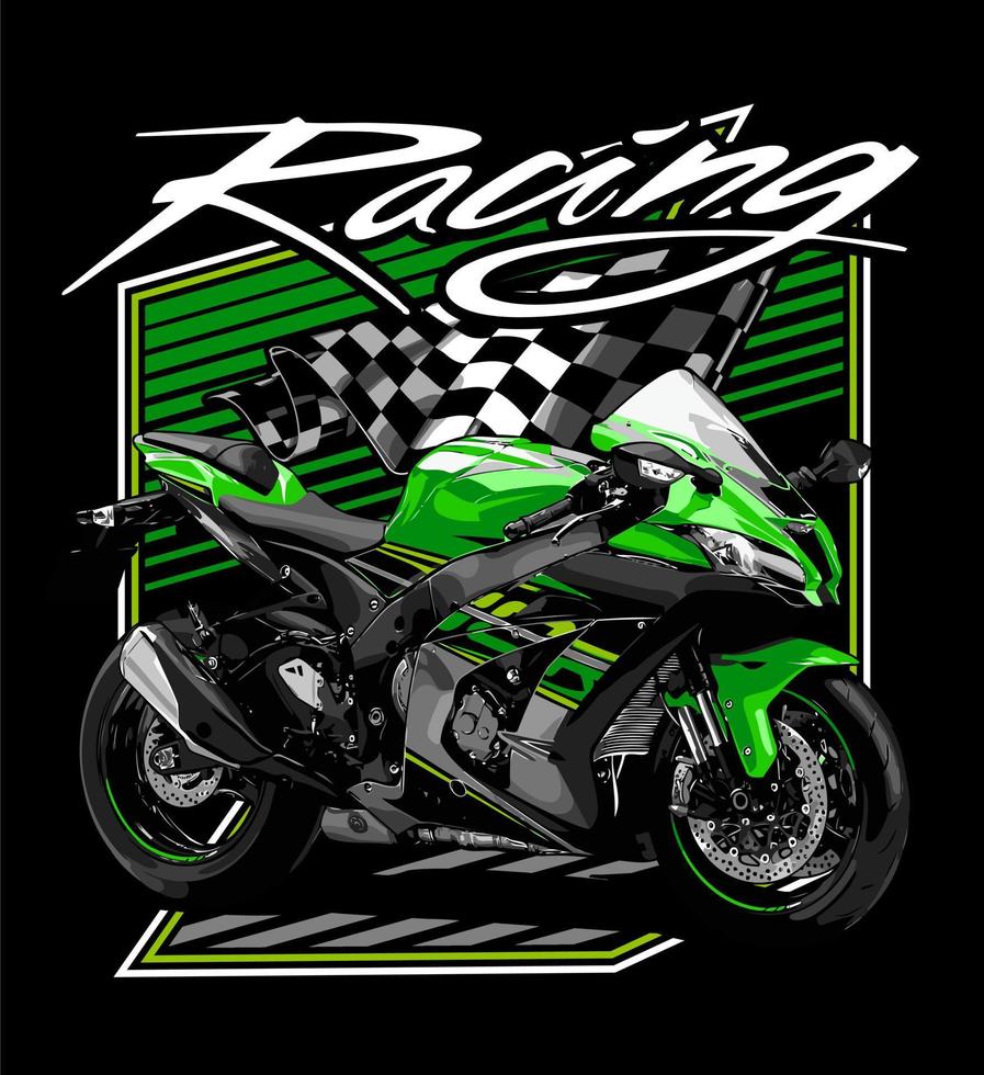 sport motorbike racing vector
