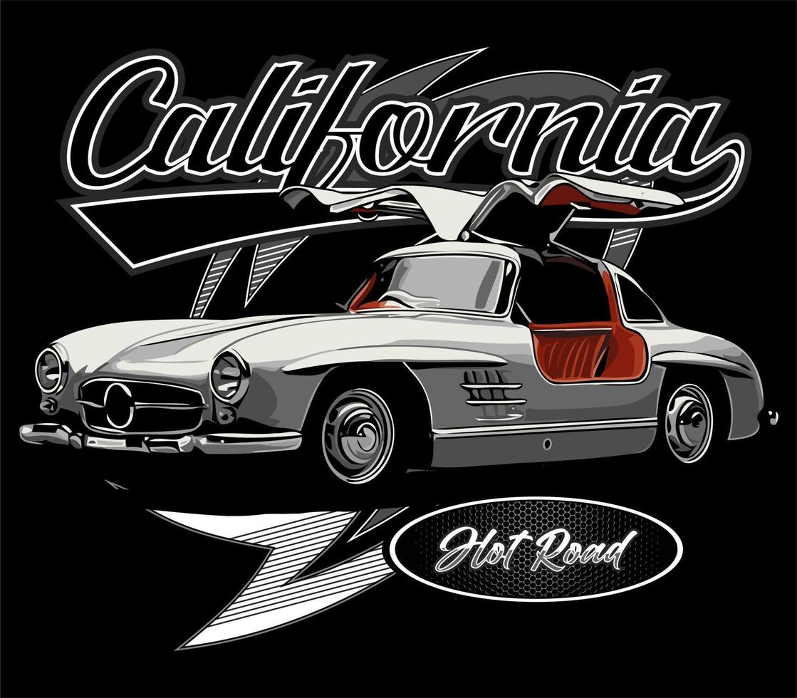 retro sedan custom vector