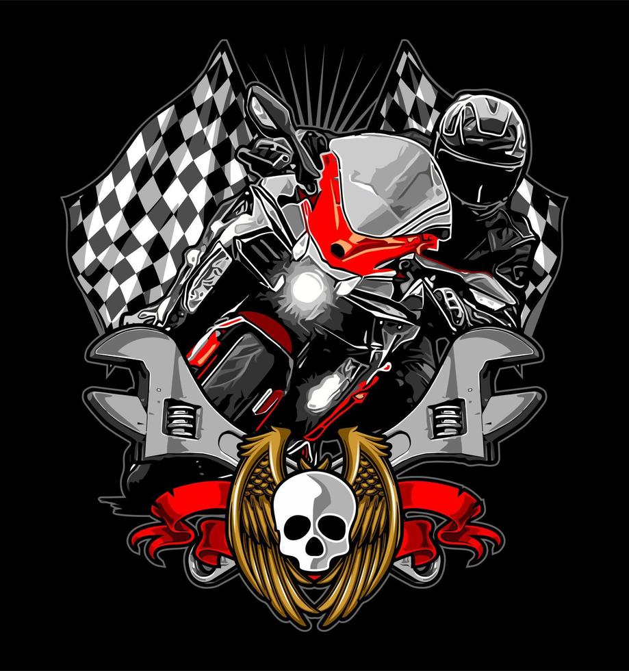 motorcycle cornering vector