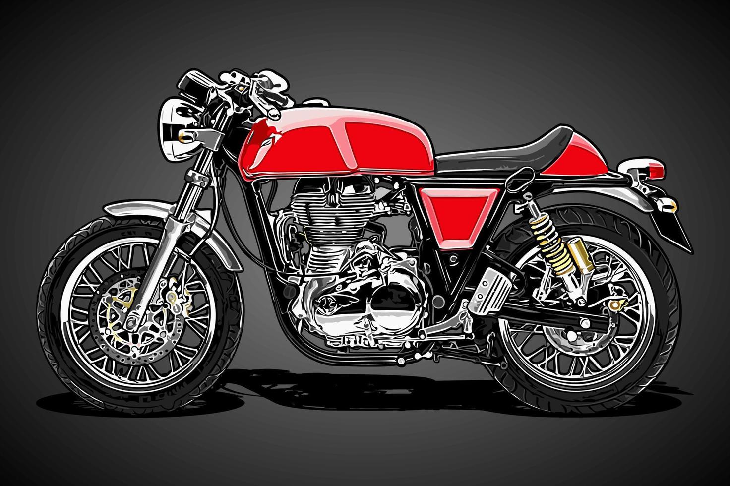 motos cafe racer vector