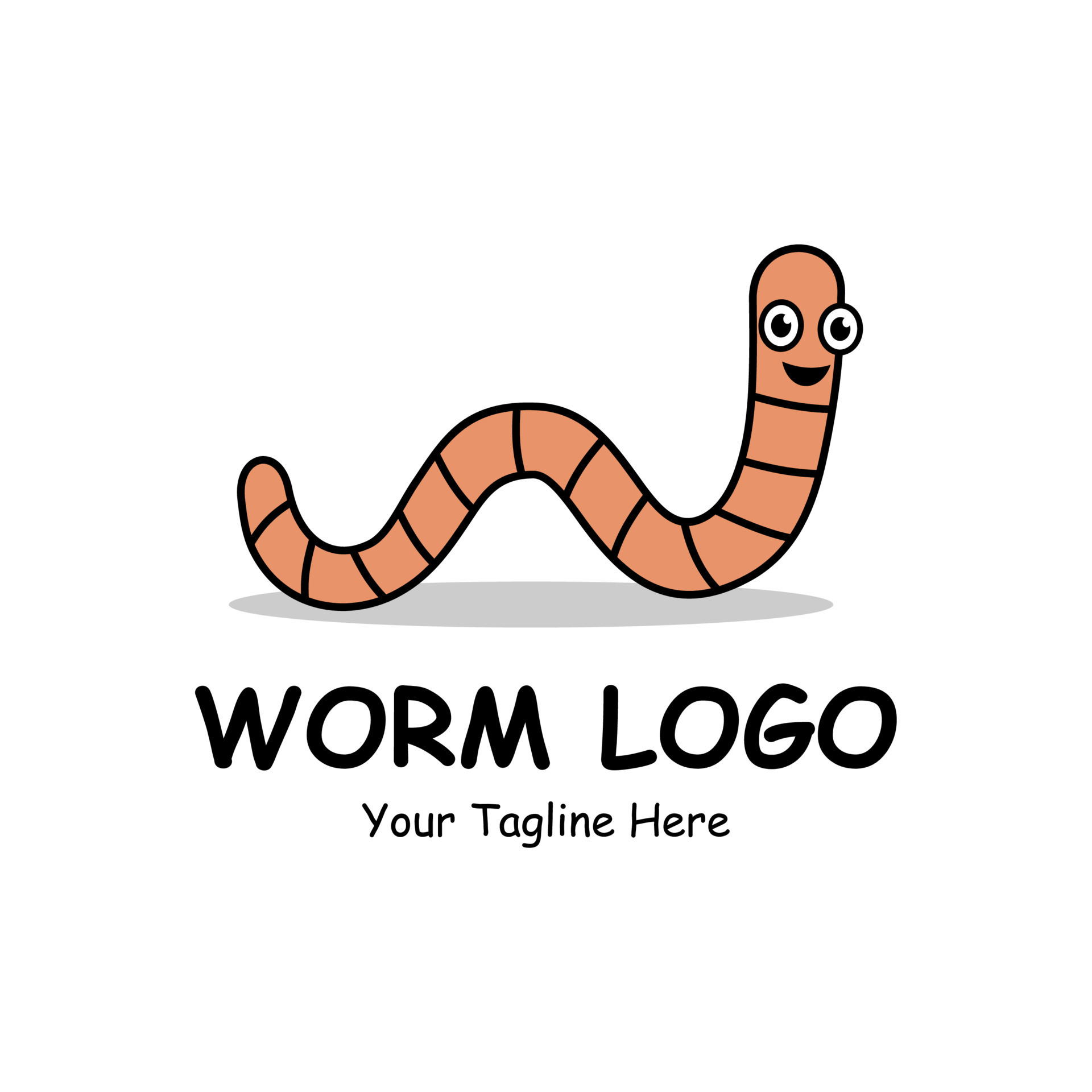 worm cartoon logo 8687795 Vector Art at Vecteezy