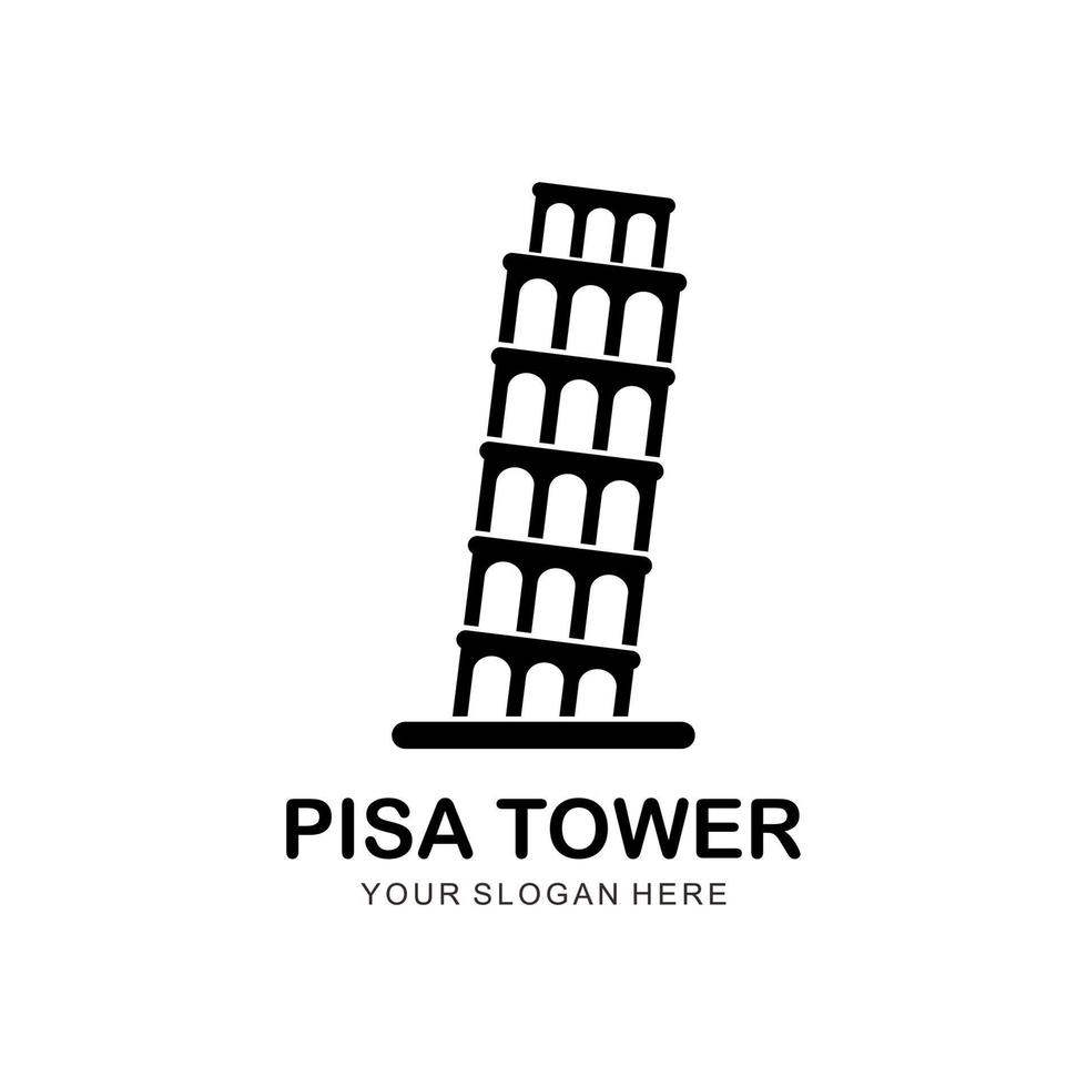 logotipo de la torre de pisa vector