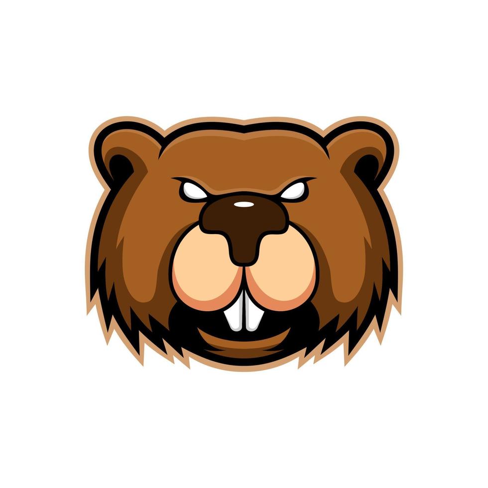 beaver head logo vector