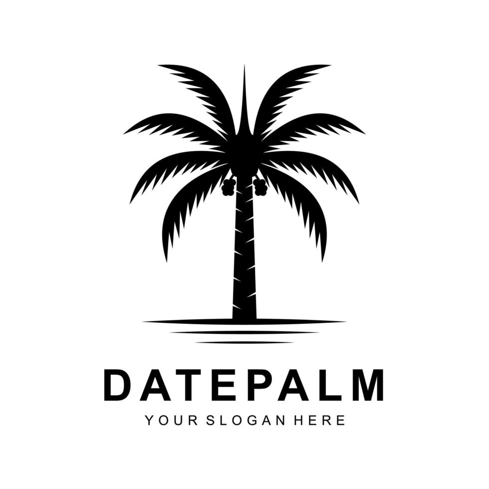 logotipo de palmera datilera vector