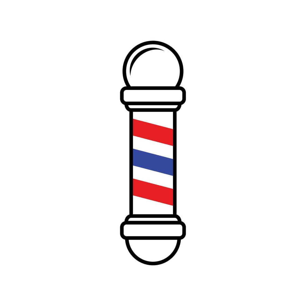 icono de vector de poste de barbero