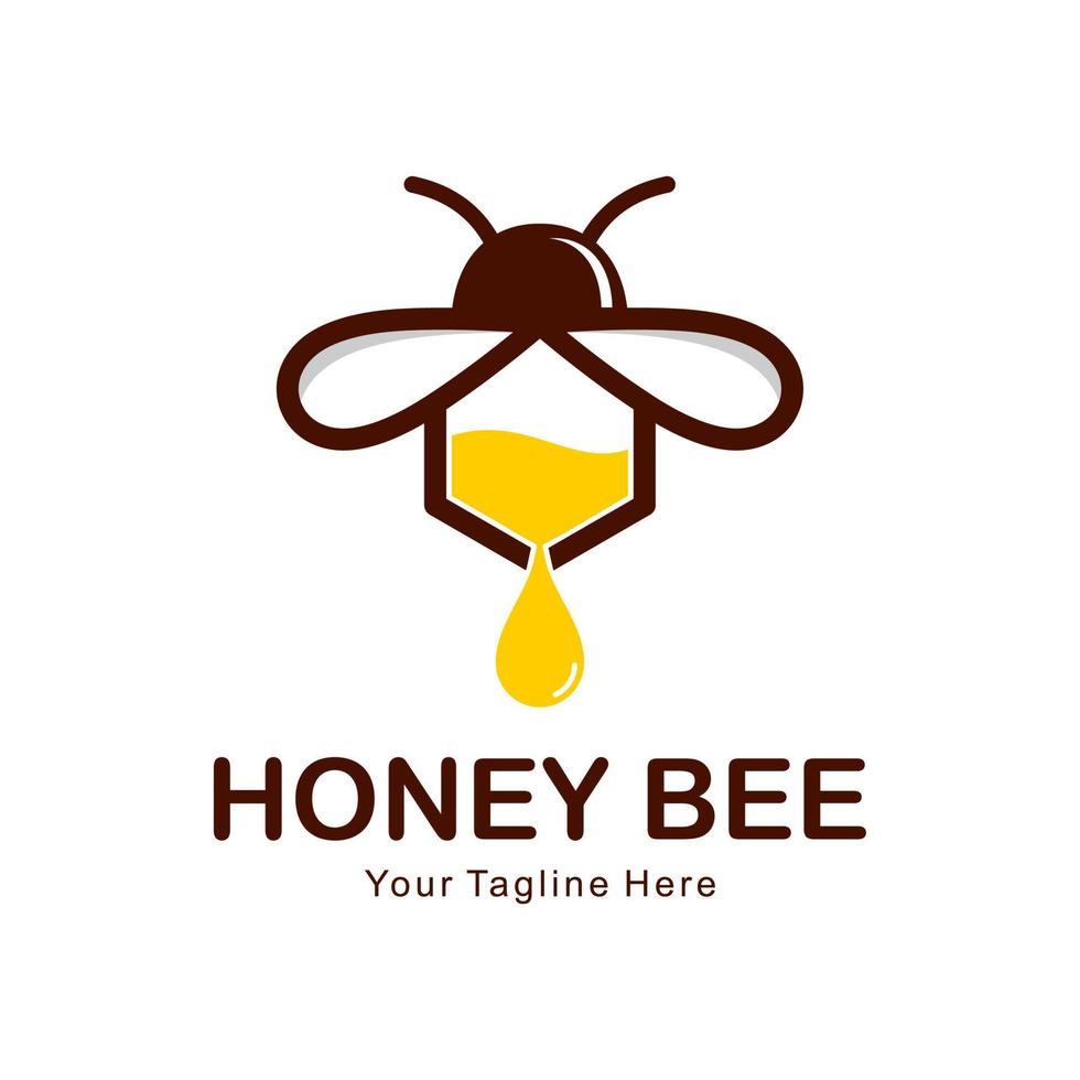 honey bee logo vector