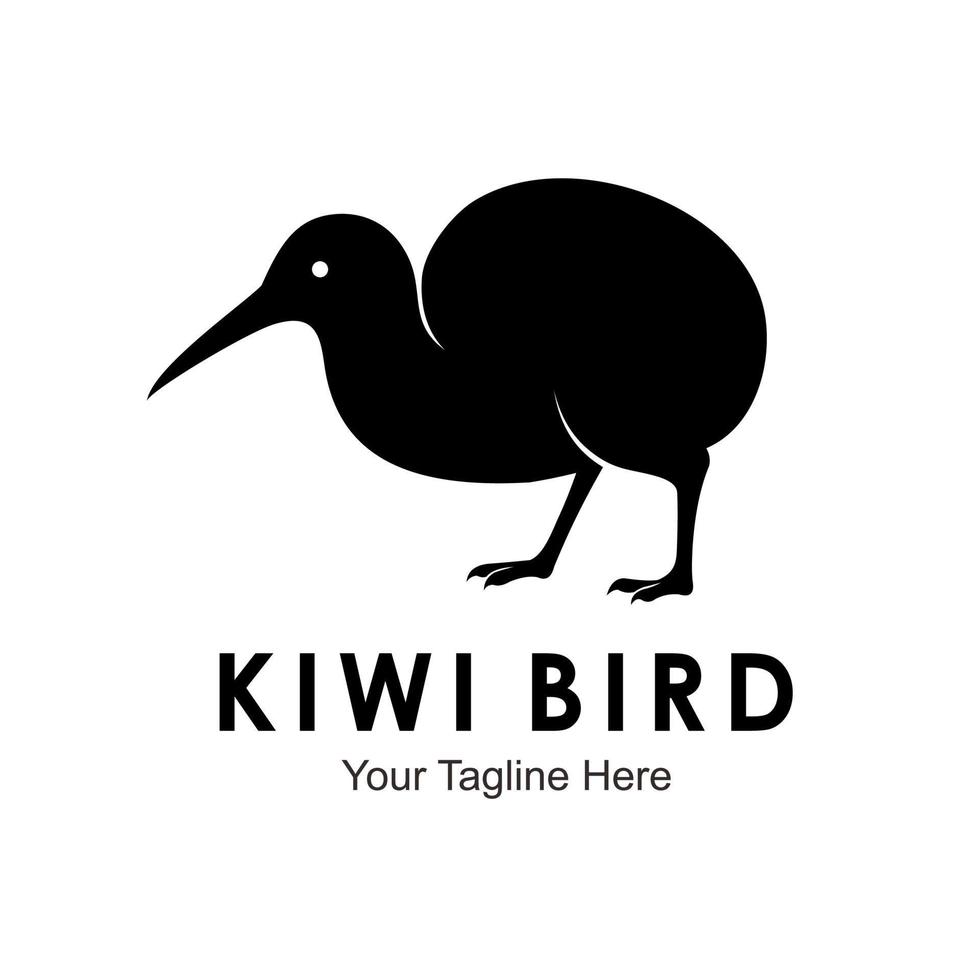 logotipo de pájaro kiwi vector