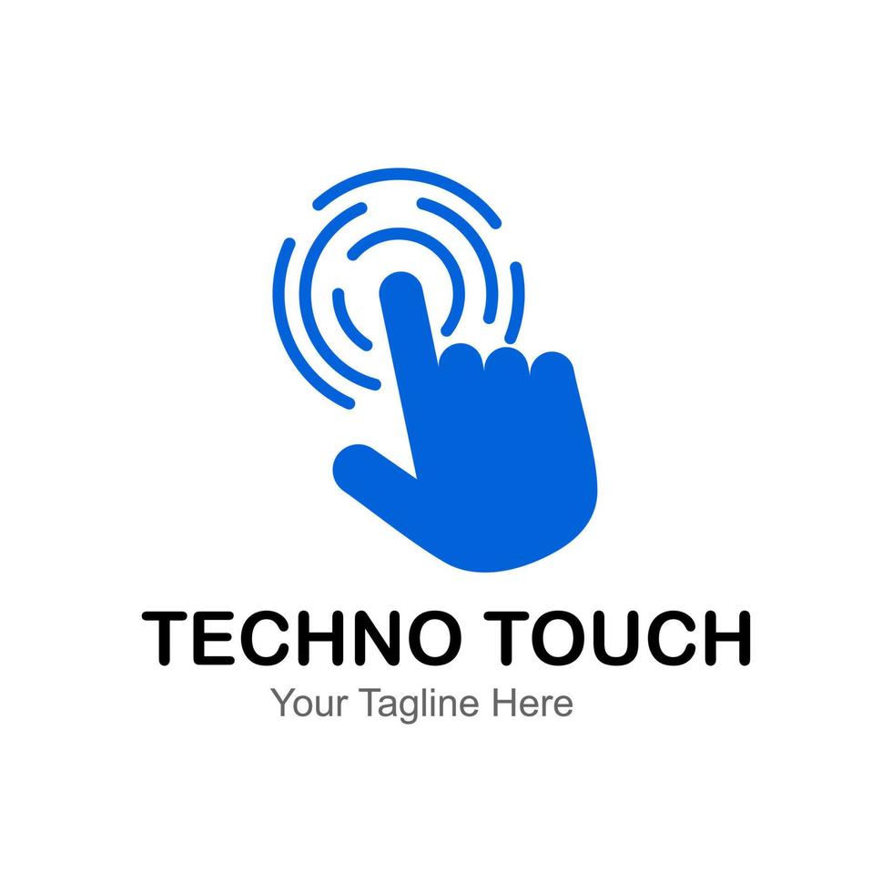 techno touch logo vector