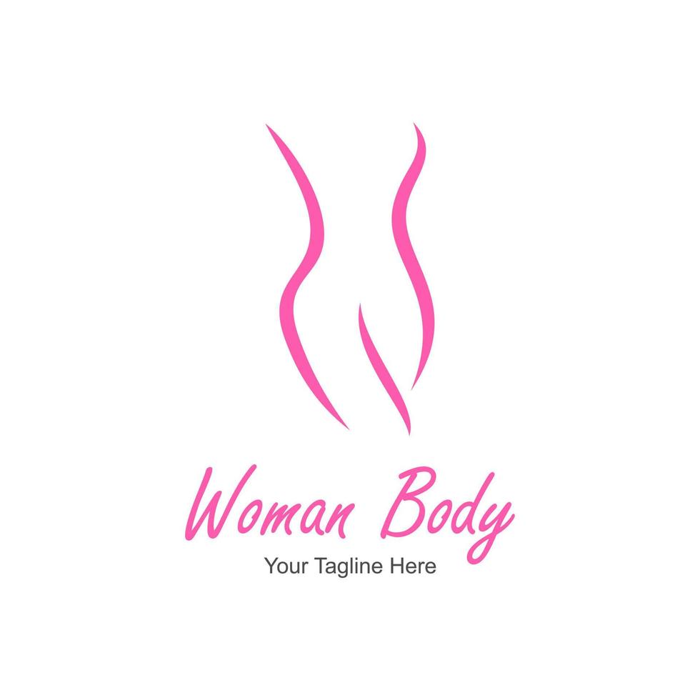logotipo del cuerpo de la mujer vector