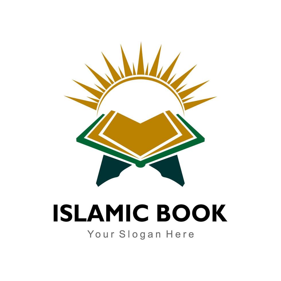 islamic book logo vector