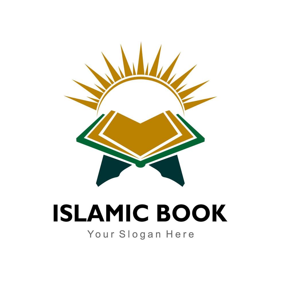 islamic book logo vector