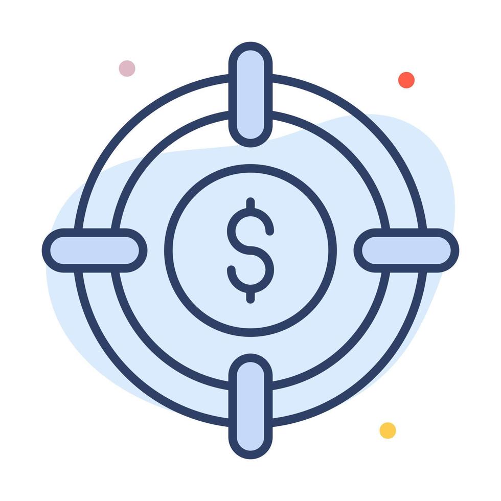 icono de línea vectorial relacionado con las finanzas de destino. píxel de trazo editable perfecto. vector