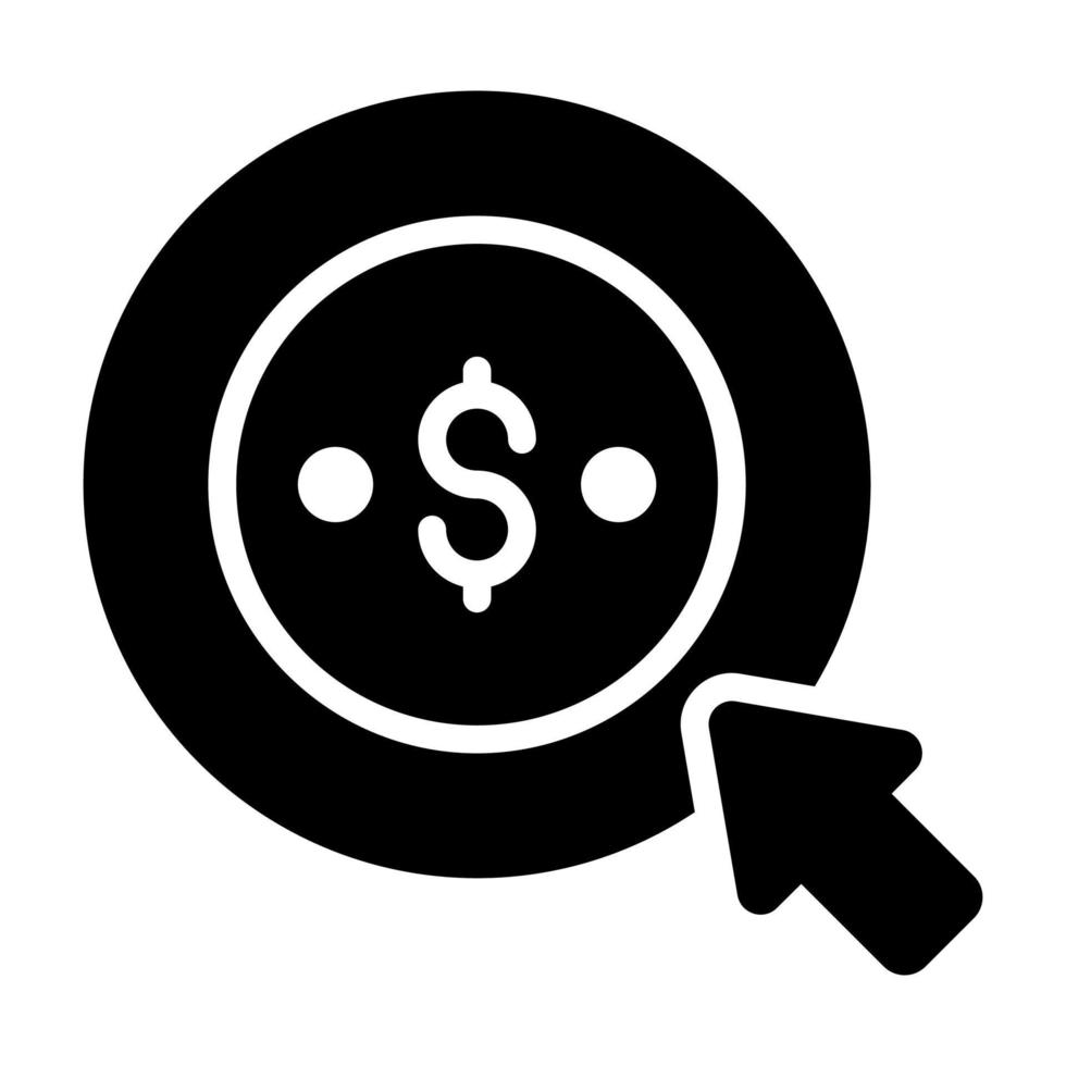 pay per click Finance Related Vector Line Icon. Editable Stroke Pixel Perfect.