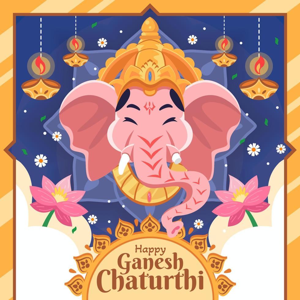 The Happy of Lord Ganesha 8687997 Vector Art at Vecteezy