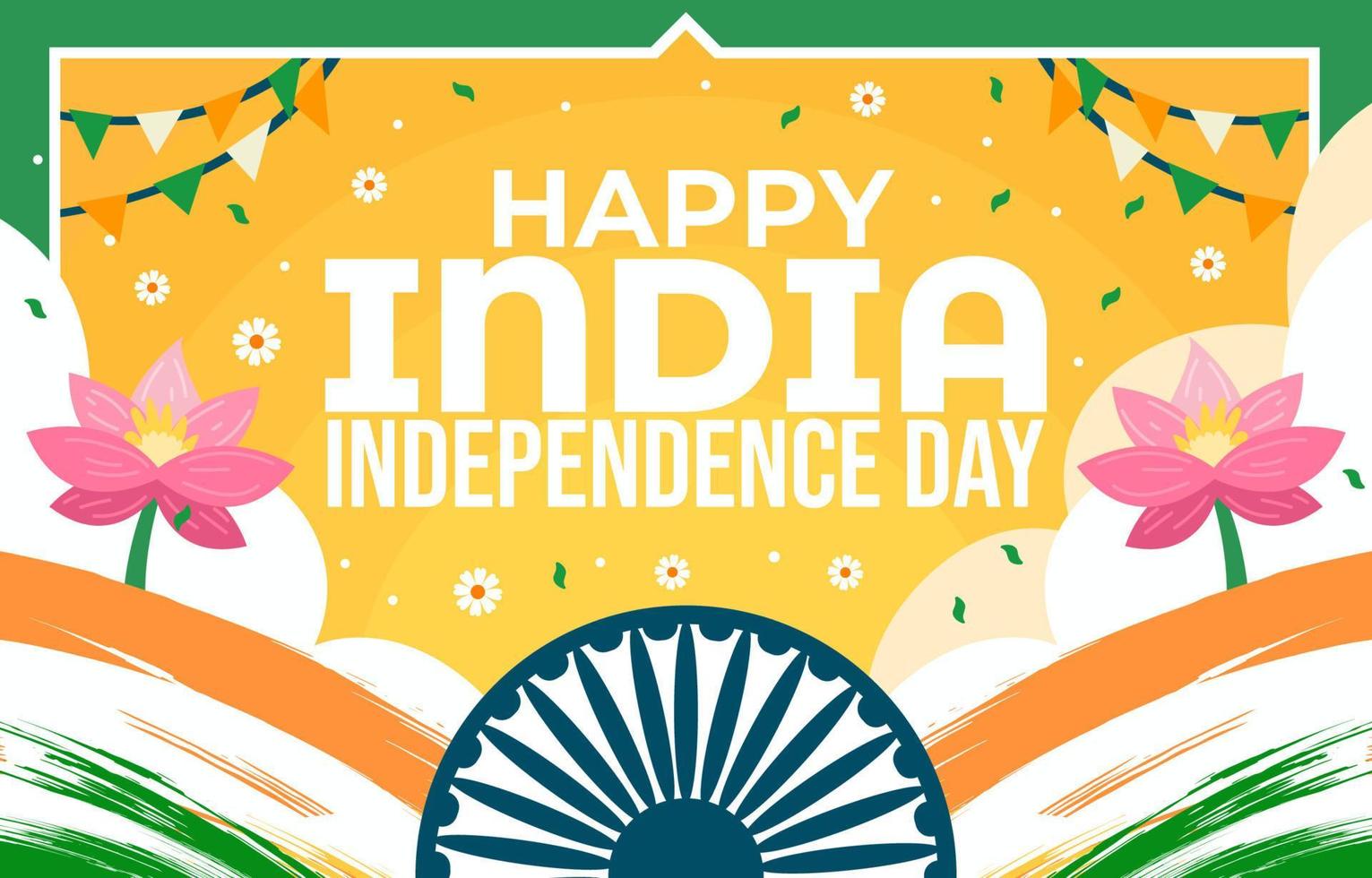 festividad celebrar el día de la independencia de la india vector