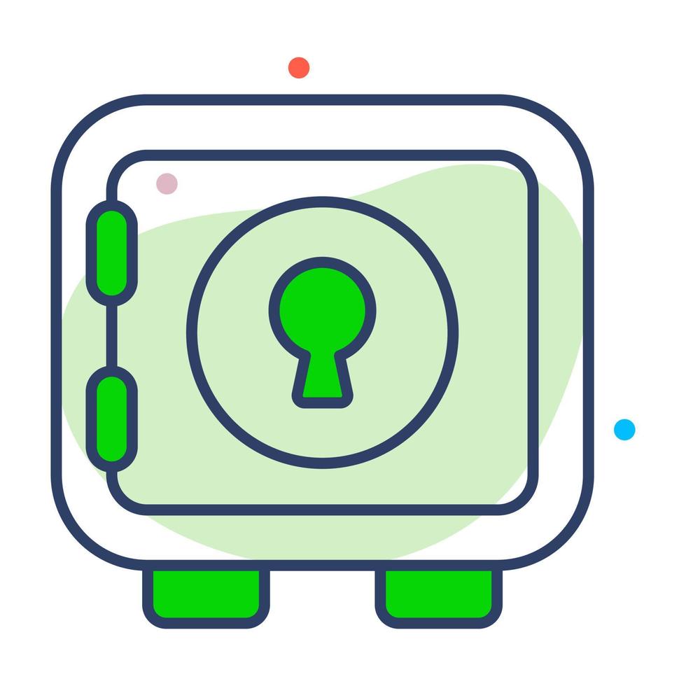 locker Finance Related Vector Line Icon. Editable Stroke Pixel Perfect.