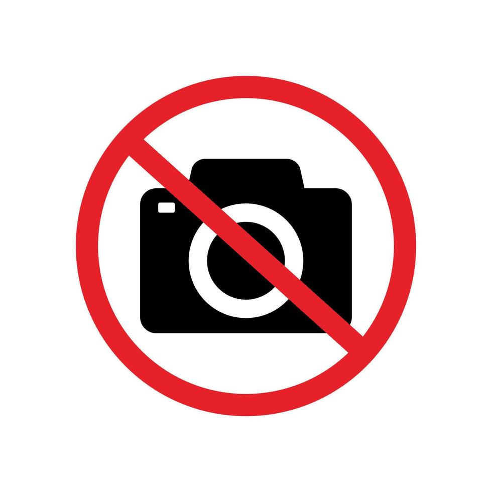 no photo camera icon vector