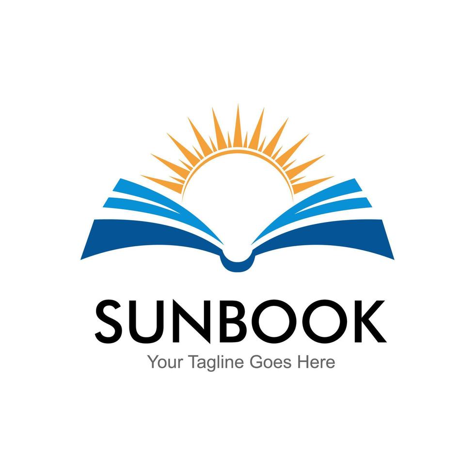 sun book logo vector