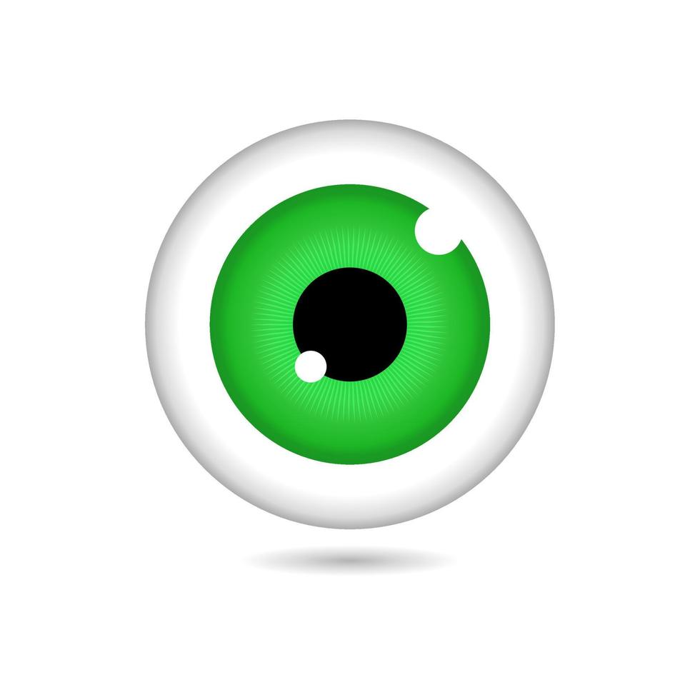 icono de ojo verde vector