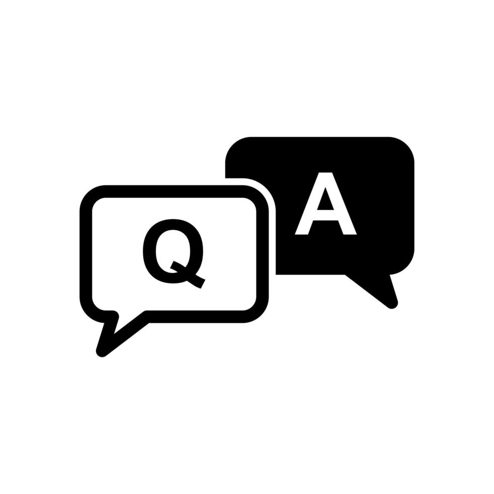 q and a icon vector