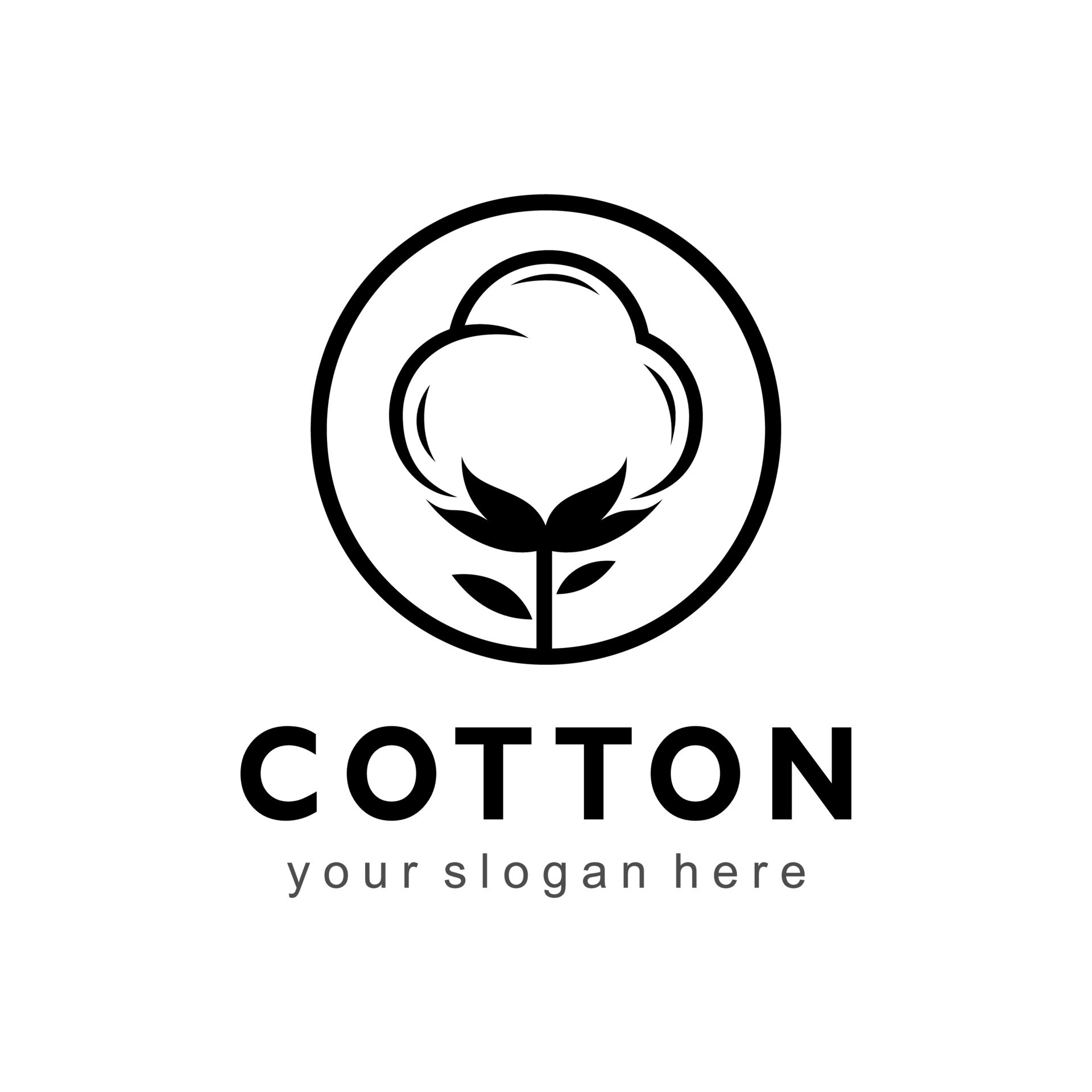 cotton vector logo 8688097 Vector Art at Vecteezy