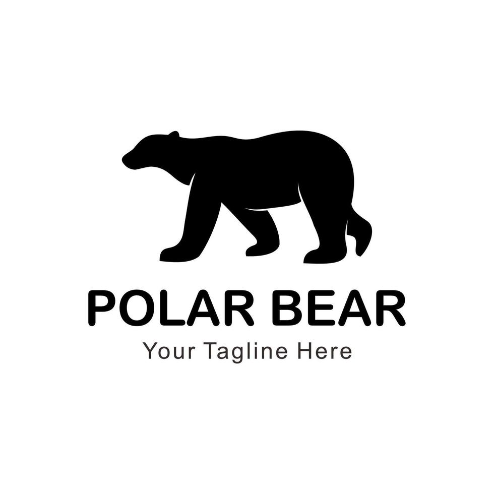 logotipo de oso polar vector