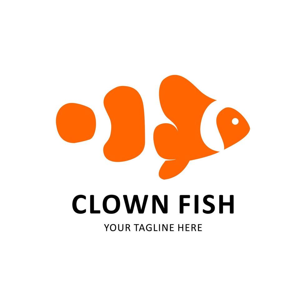 Clown fish logo vector