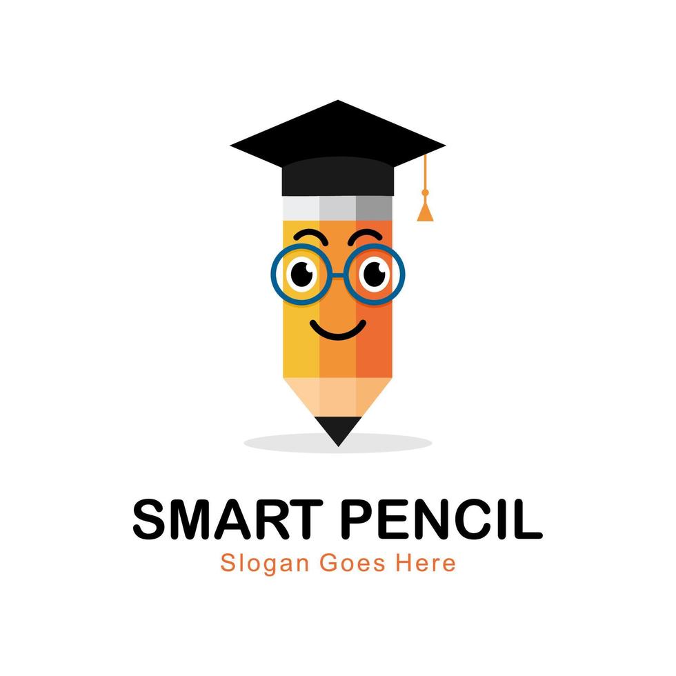 smart pencil logo vector