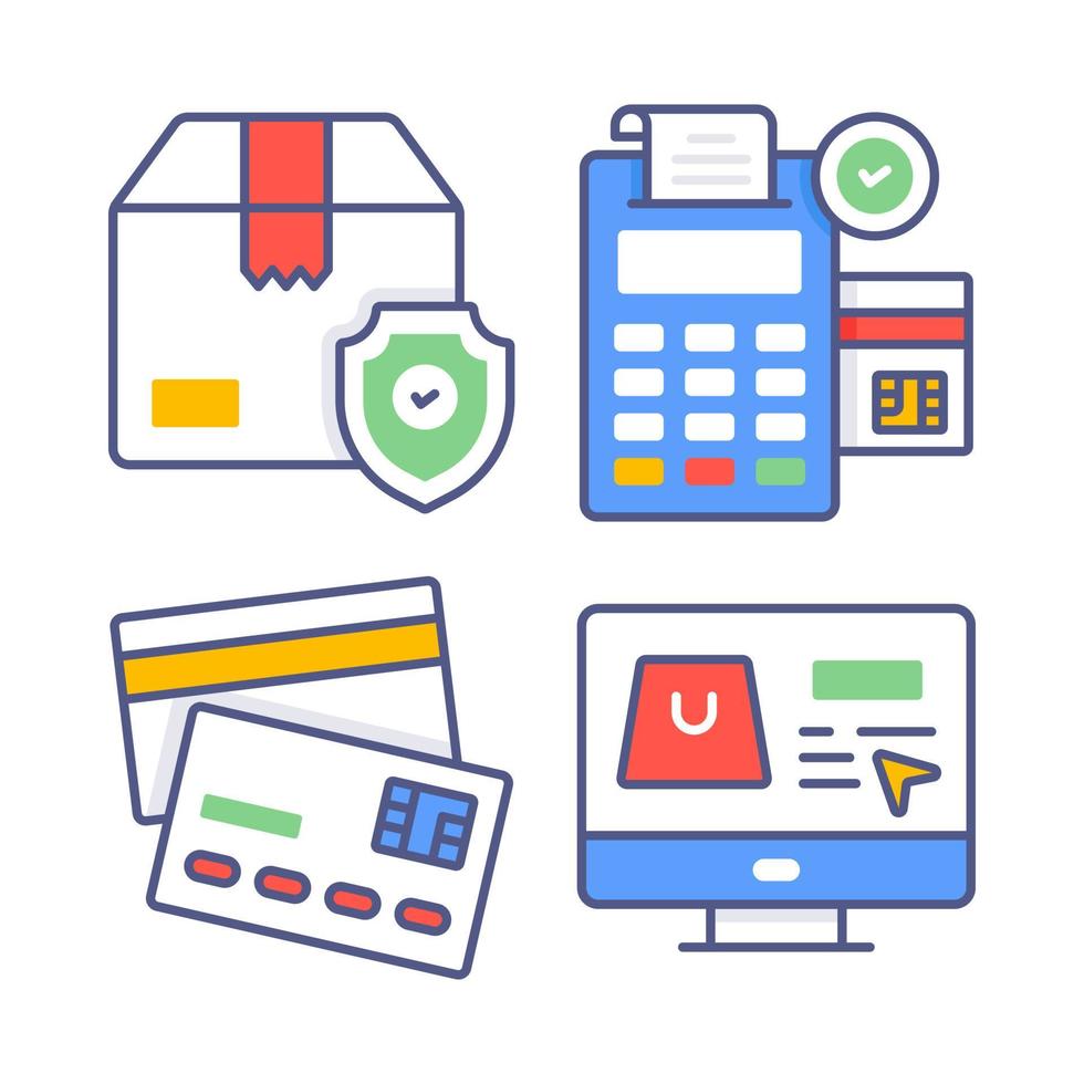 Shopping and E-commerce, Simple vector illustration.
